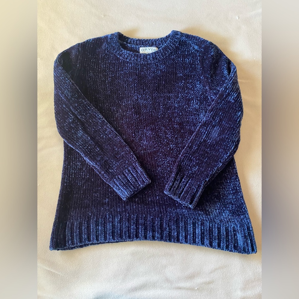 Navy Blue super soft Orvis sweater
